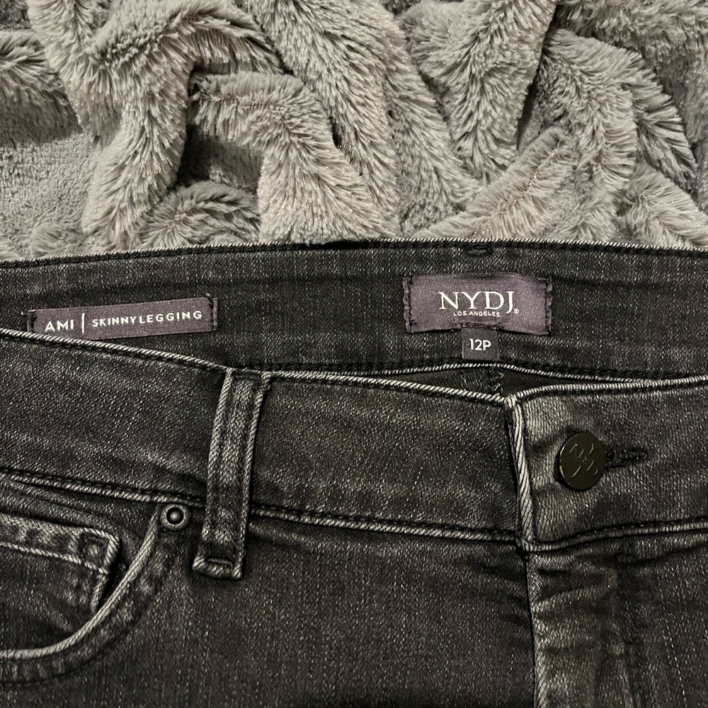 NYDJ Women's Black Skinny Jeans with Stud Details Size 12P - Picture 9 of 14